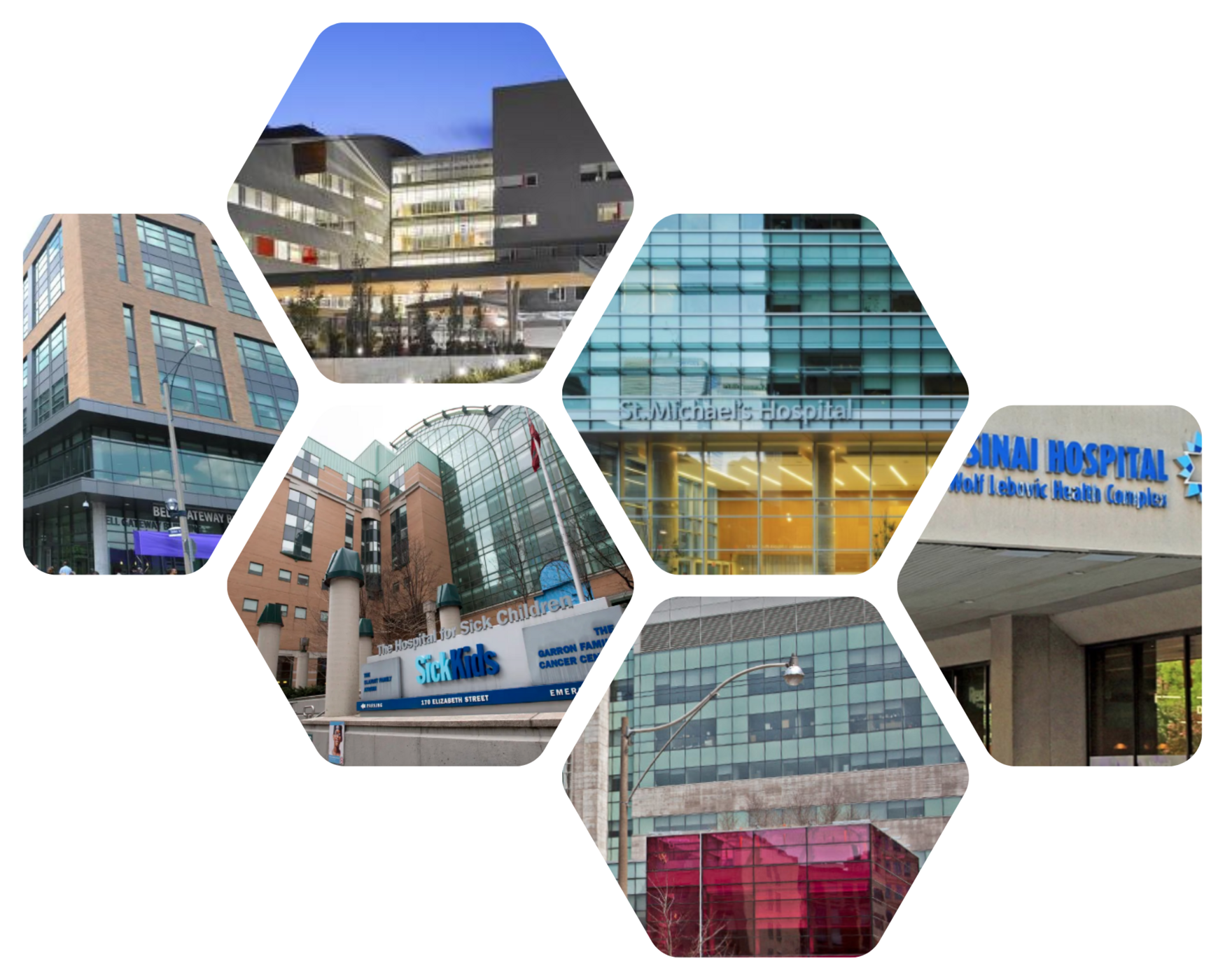 photos of Toronto health network buildings